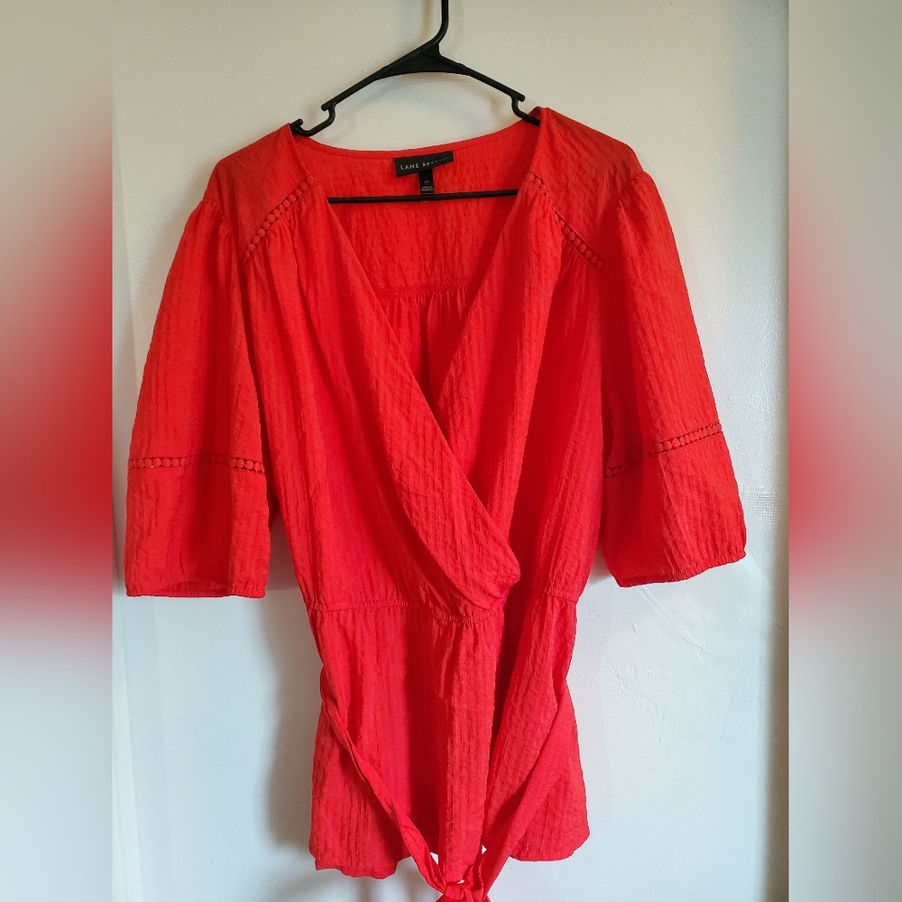 Lane bryant red blouse